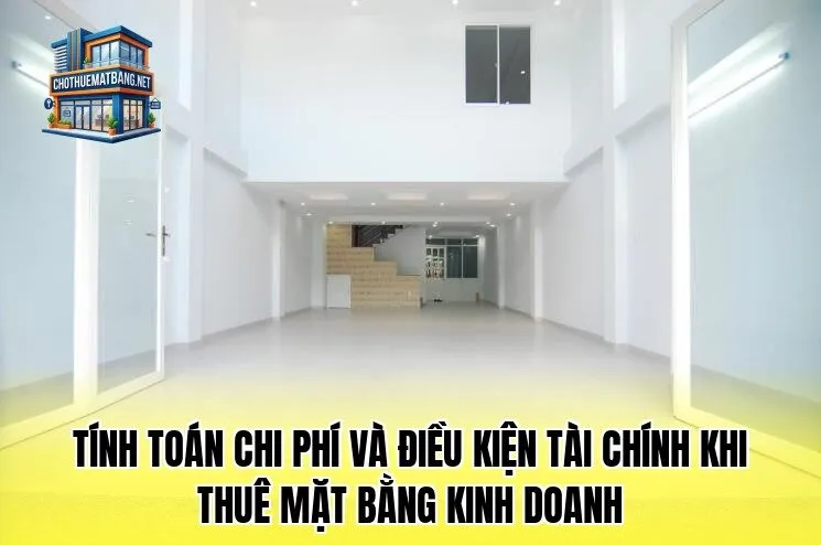 Tính toán chi phí và điều kiện tài chính khi thuê mặt bằng kinh doanh