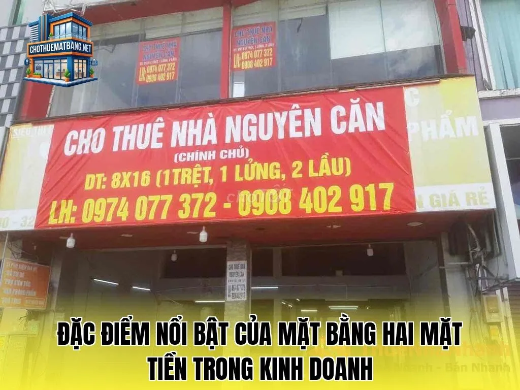 Đặc điểm nổi bật của mặt bằng hai mặt tiền trong kinh doanh