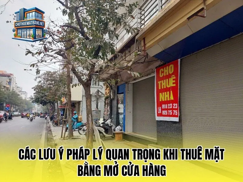 Các lưu ý pháp lý quan trọng khi thuê mặt bằng mở cửa hàng