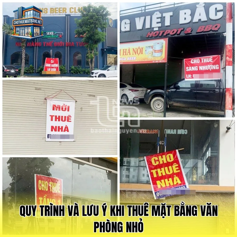 Quy trình và lưu ý khi thuê mặt bằng văn phòng nhỏ