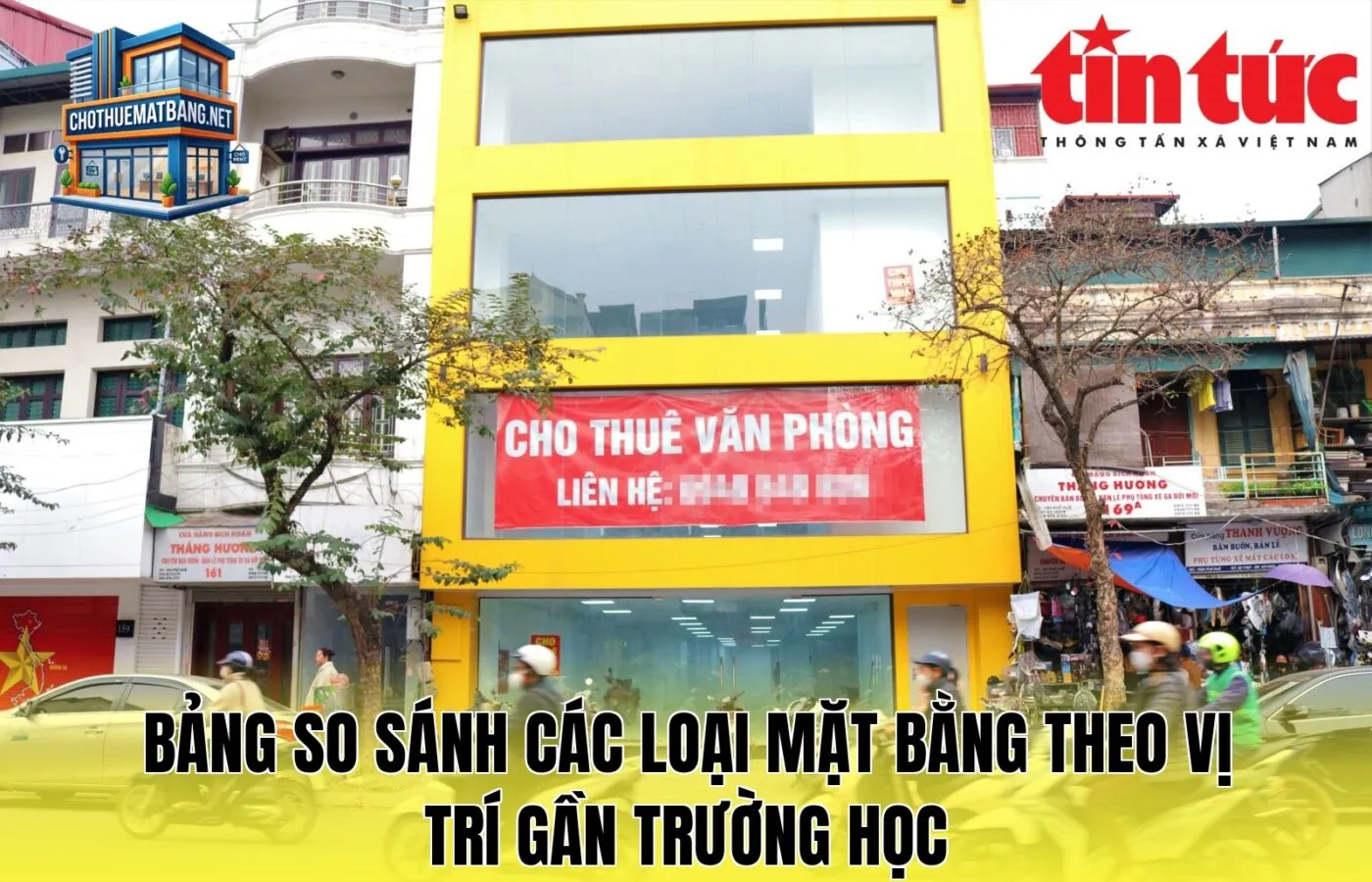 Bảng so sánh các loại mặt bằng theo vị trí gần trường học