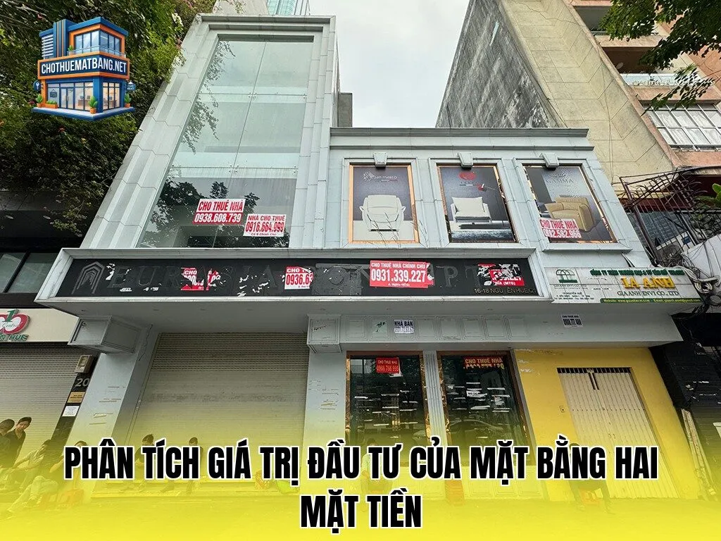 Phân tích giá trị đầu tư của mặt bằng hai mặt tiền